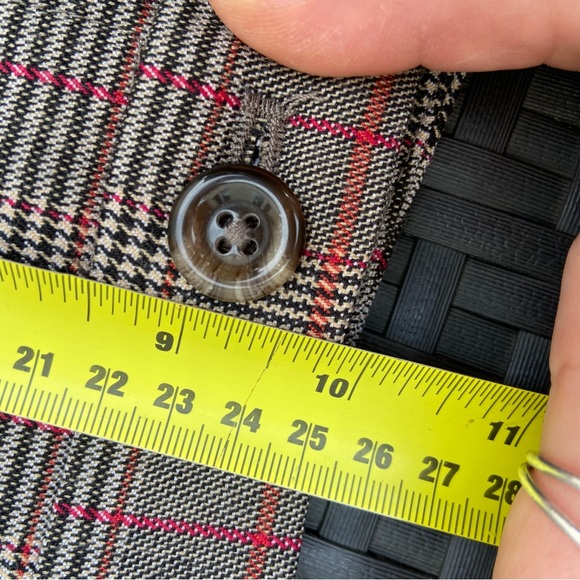 NEXT Women’s Check Plaid Trousers Sz 10 Petite Short Ankle Grazer Tartan Stretch - Picture 9 of 9